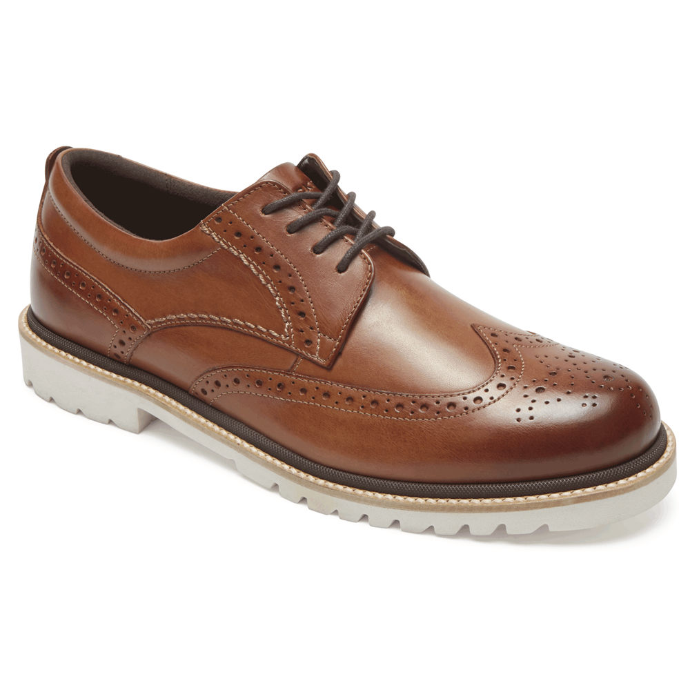 Rockport Dress Shoes For Mens Brown - Marshall Wingtip - ZR4136082